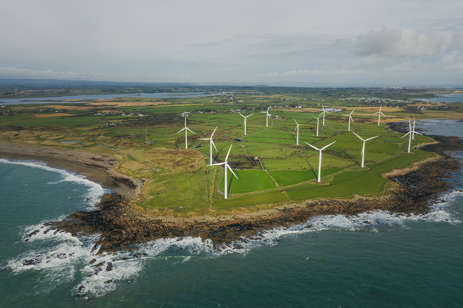 irish coast wind turbines